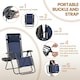 image 5 of Yaheetech Set of 2 Foldable Reclining Lounge Chair with Cupholder/Pillow