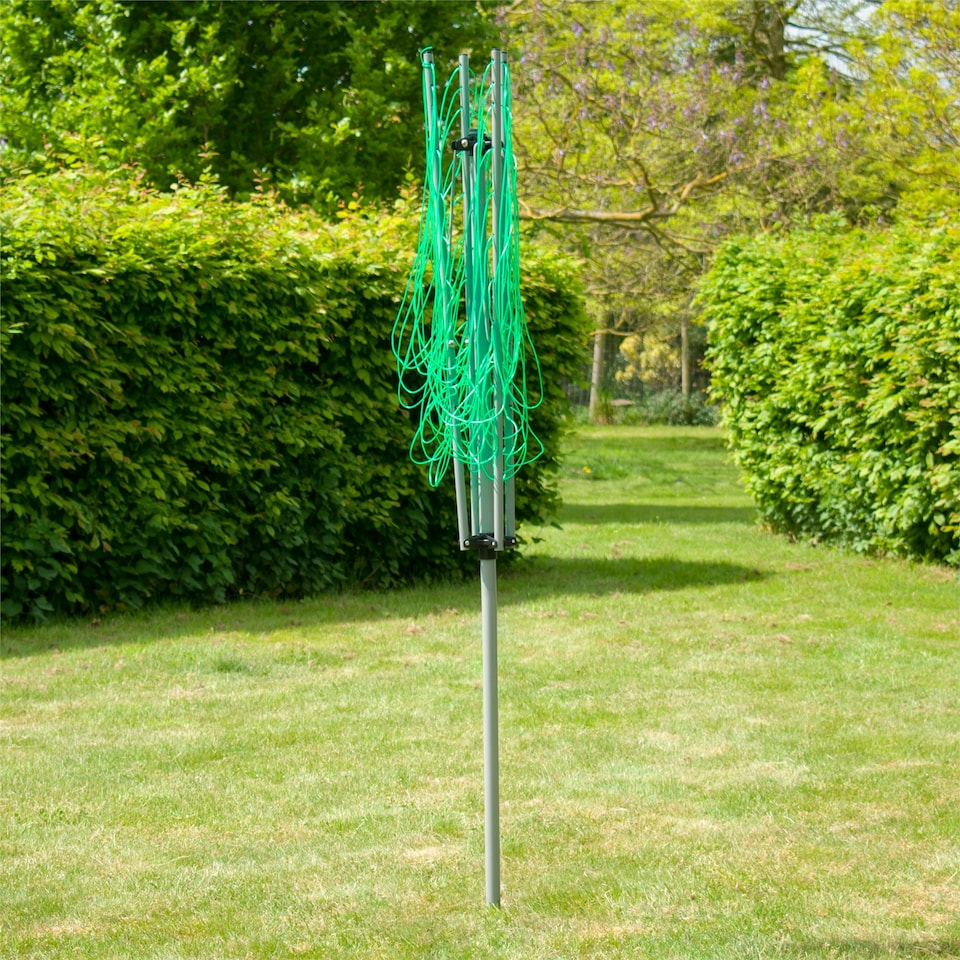 image 1 of KCT 3 Arm Rotary Washing Line - 30m Drying Area Green | Silver
