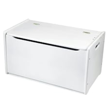 Tidlo White Wooden Toy Chest, Large Capacity And Soft Close Lid