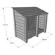 image 3 of Normanton 4ft Log Store with Doors and Kindling Shelf - L80 x W230 x H128 cm - Rustic Brown