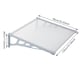image 1 of Living and Home Door Window Awning Canopy Rain Cover - L120*W90*H28cm Grey