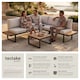 image 2 of Eliar Garden Lounge Set, 4-piece, with aluminum frame