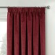 image 2 of Oxford Red Velvet Curtains 66 x 72 inch (168 x 183 cm) 100% Blackout Pencil Pleat Thermal Noise Reducing Curtains for Bedroom and Living Room