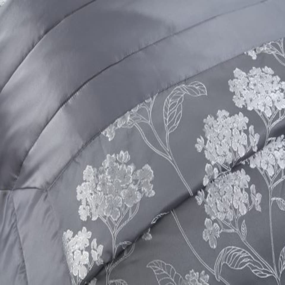 image 1 of English Garden Bedspread Silver Grey | Grey