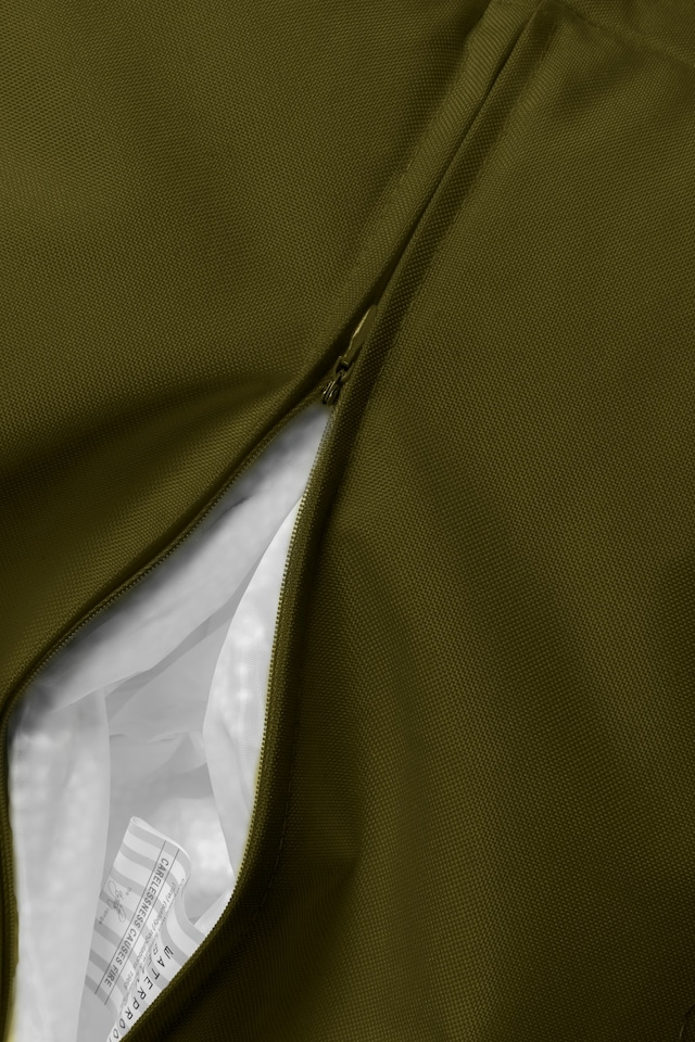 image 1 of Waterproof Cube Indoor Outdoor Bean Bag Foot Stool Pouffe | Brown