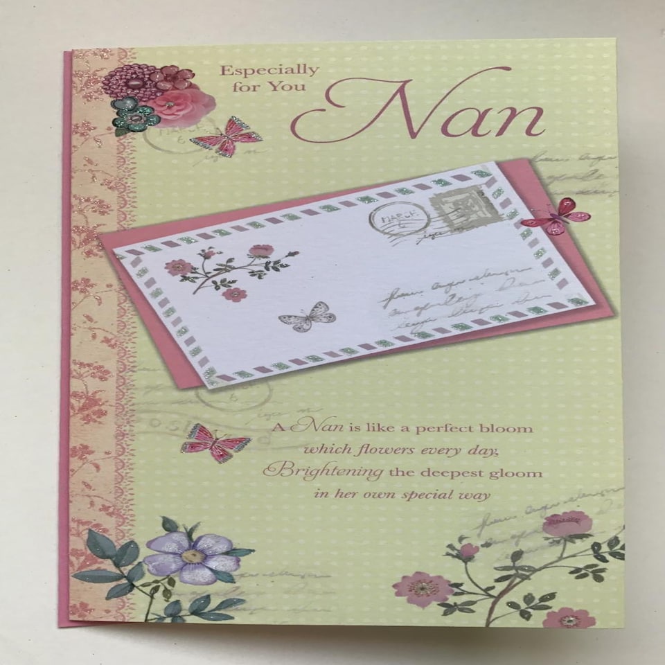 image 1 of Nan Lovely Verse Happy Birthday Traditional Slim Card