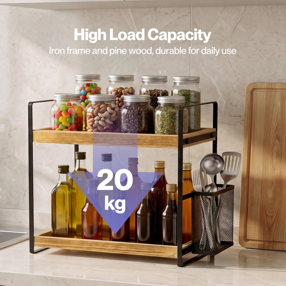 image 1 of Levede Bathroom Organiser Countertop 2 Tier Perfume Skincare Storage Shelf
