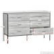 image 3 of Vida Designs Brooklyn 6 Drawer Chest of Drawers Industrial Bedroom Storage, Grey