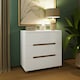 image 1 of FWStyle Veloce 3 Drawer Chest Of Drawers - White Gloss, Quick Click Assembly