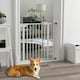 image 2 of PawHut Adjustable Safety Gate w/ 1 Extensions and Four Adjustable Screws, White