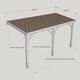 image 5 of Felt Shingle Roof Car Port 3 Post - Wood - L250 x W578 cm - Light Green | Brown
