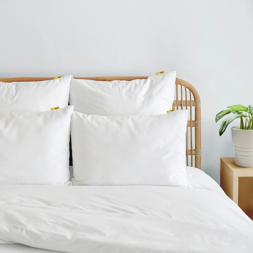 image 1 of 80 x 50 cm White Cooling Pillow Case - 2 Pack