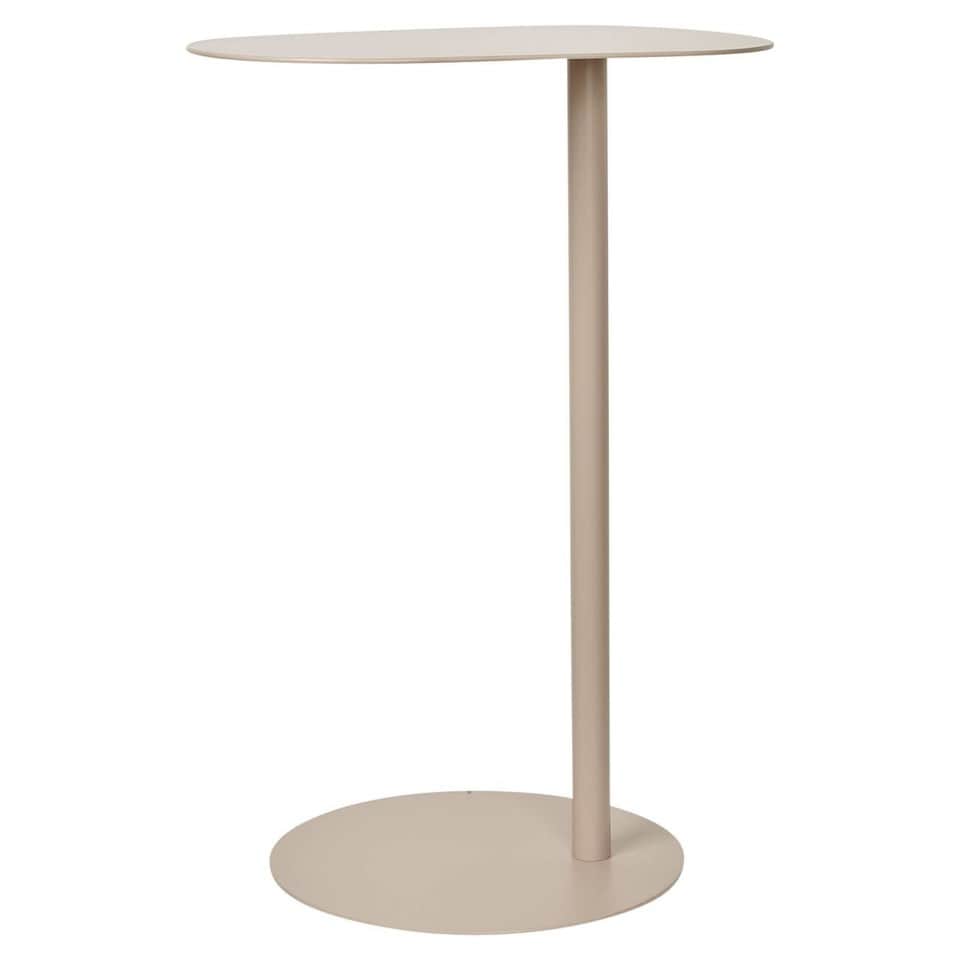 image 1 of Metal Side Table Modern Pedestal Nightstand Lightweight Construction | Multi | Beige | 1