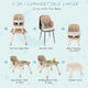 image 4 of COSTWAY 6-in-1 Baby High Chair Convertible Feeding Chair-khaki