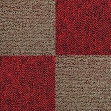40 x Carpet Tiles 10m2 / Scarlet Red & Sand | Red