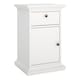 image 1 of Paris Nightstand 1 Door + 1 Drawer in White