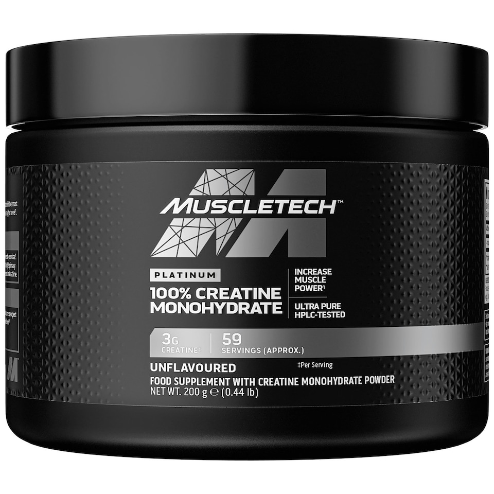 image 1 of MuscleTech Platinum 100% Creatine Monohydrate 200g Food Supplement Unflavoured