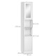 image 3 of kleankin Tall Bathroom Storage Cabinet Narrow Freestanding Cabinet