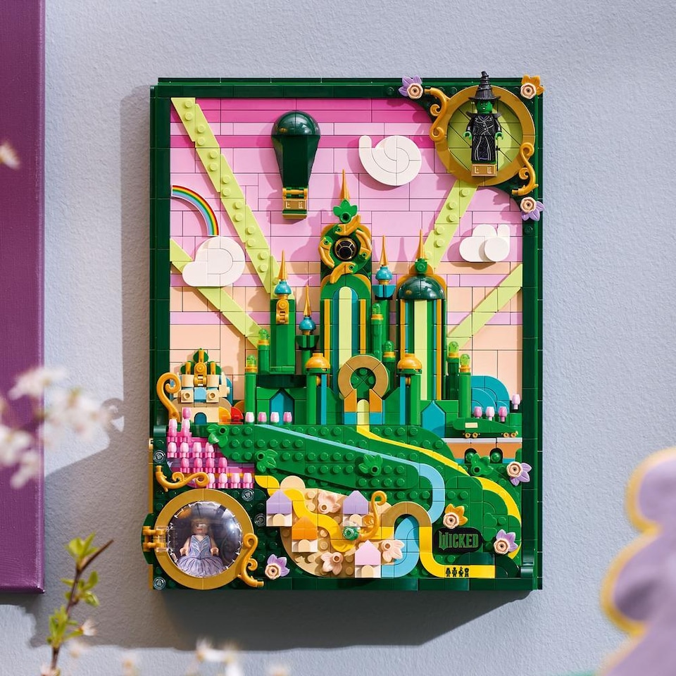 image 1 of LEGO Wicked Emerald City Wall Art