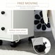 image 9 of kleankin Slim Bathroom Storage with 2 Drawers, 2 Open and Wheels, White