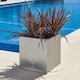 image 6 of Primrose Zinc Galvanised Silver Cube Steel Planter Pot 30cm