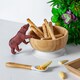 image 6 of Tiny Dining Children's Bamboo Silicone Tip Spoon - White