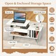 image 8 of COSTWAY Lift Top Coffee Table w/Hidden Compartment White White