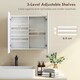 image 5 of HOMCOM Arched Bathroom Mirror Cabinet, Wall Mounted Mirrored Cabinet White