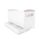 image 4 of Ickle Bubba Coleby Style Cot Bed with Under Drawer Elephant Love Pink - Premium Sprung Mattress