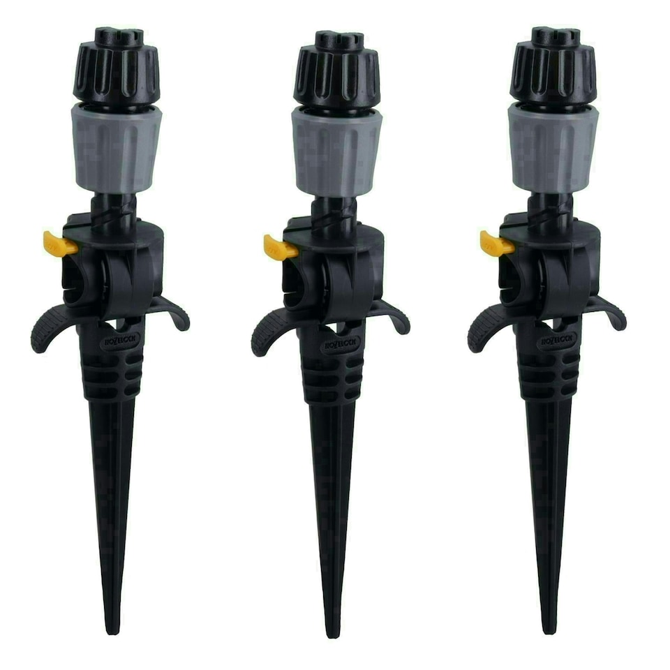 image 1 of Universal Easy Drip garden Sprinklers and Ground Pegs Plant Watering 6pc