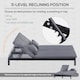 image 4 of Outsunny 2 Person Rattan Lounger Adjustable Double Chaise Chair w/ Cushion Black