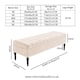 image 3 of Safar 120cm Ottoman Storage Bench - Plush Velvet Shoe Bench - Cream Lined Upholstery Storage Footstool