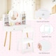image 2 of COSTWAY Kids Vanity Set  Princess Vanity Desk Set White