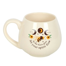 Something Different Let Your Spirit Flow Rounded Mug - Cream/Brown/Yellow - One Size