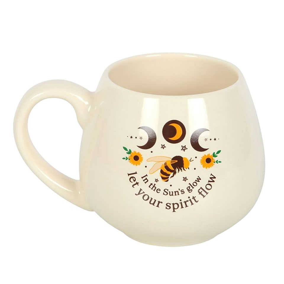 image 1 of Something Different Let Your Spirit Flow Rounded Mug - Cream/Brown/Yellow - One Size