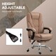 image 4 of Vinsetto Massage Office Chair, Heated Reclining Desk Chair, Brown | Brown