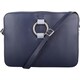 image 1 of Genuine Soft Leather Boxy Style Crossbody Shoulder Handbag Blue | Navy