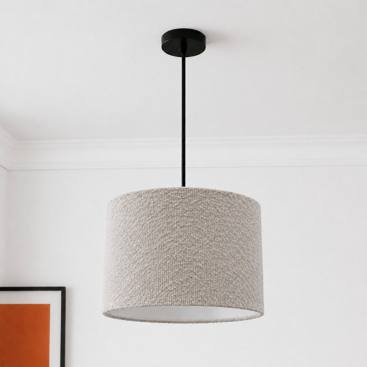 CGC Lighting Petra 30cm Grey Boucle Ceiling or Table Lamp Shade