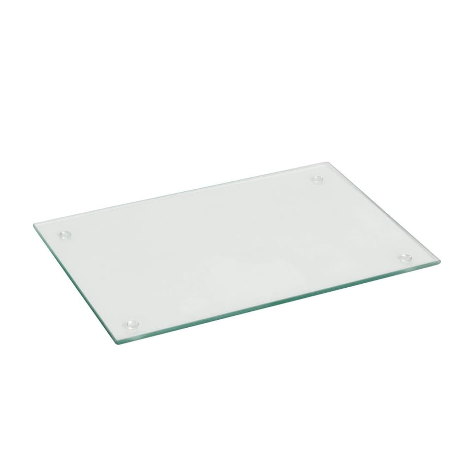image 1 of Harbour Housewares Glass Placemats - 6 Pack - 30 x 20cm - Clear - Elegant, Heat-Resistant Table Set Clear