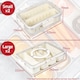 image 2 of SPARES2GO Food Storage Containers with Securing Clips Lid and Removable Divider Compartments (2 x Small + 2 x Large)