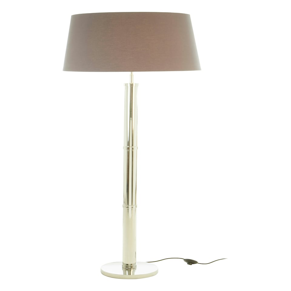 image 1 of Interiors by Premier Tall Floor Lamp with Tubular Base Silver