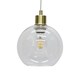 image 2 of First Choice Lighting Barnum Clear Glass Globe with Satin Brass Pendant Fitting Bronze | Clear