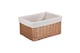 image 1 of Small Lined Double Steamed Storage Basket | Brown | Brown