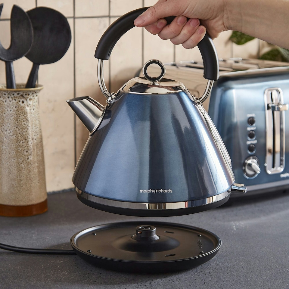 image 1 of Morphy Richards Accents Pyramid Kettle Blue