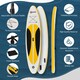 image 6 of Outsunny 10Ft Inflatable Paddle Stand Up Board, Adjustable Paddle Non-Slip Deck White