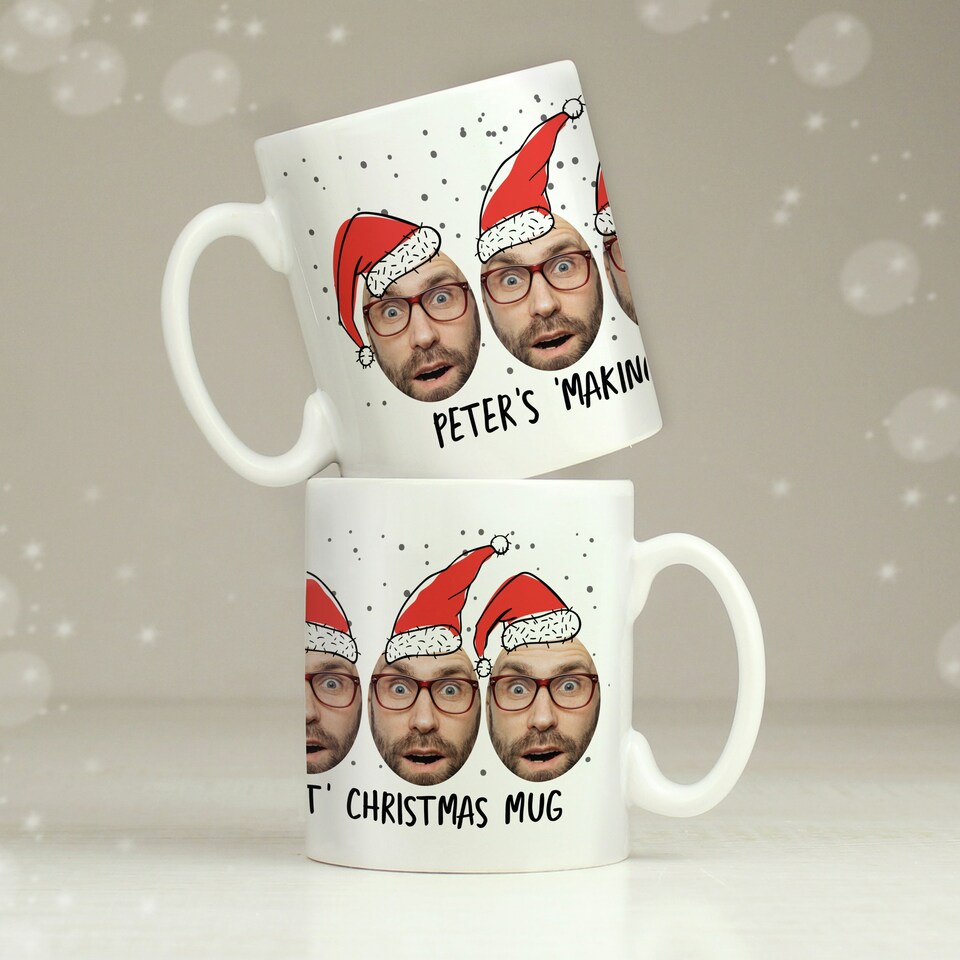 image 1 of Personalised Photo Upload Santa Mug White