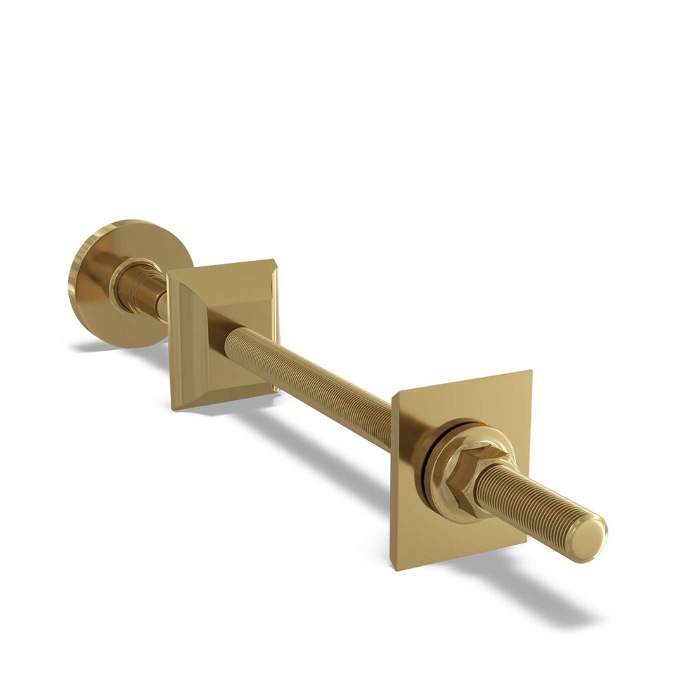 image 1 of Talus - Polished Brass Radiator Wall Stay