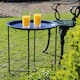 image 6 of Harbour Housewares Round Steel Tray Table - Matt Navy | Blue | Matt Navy