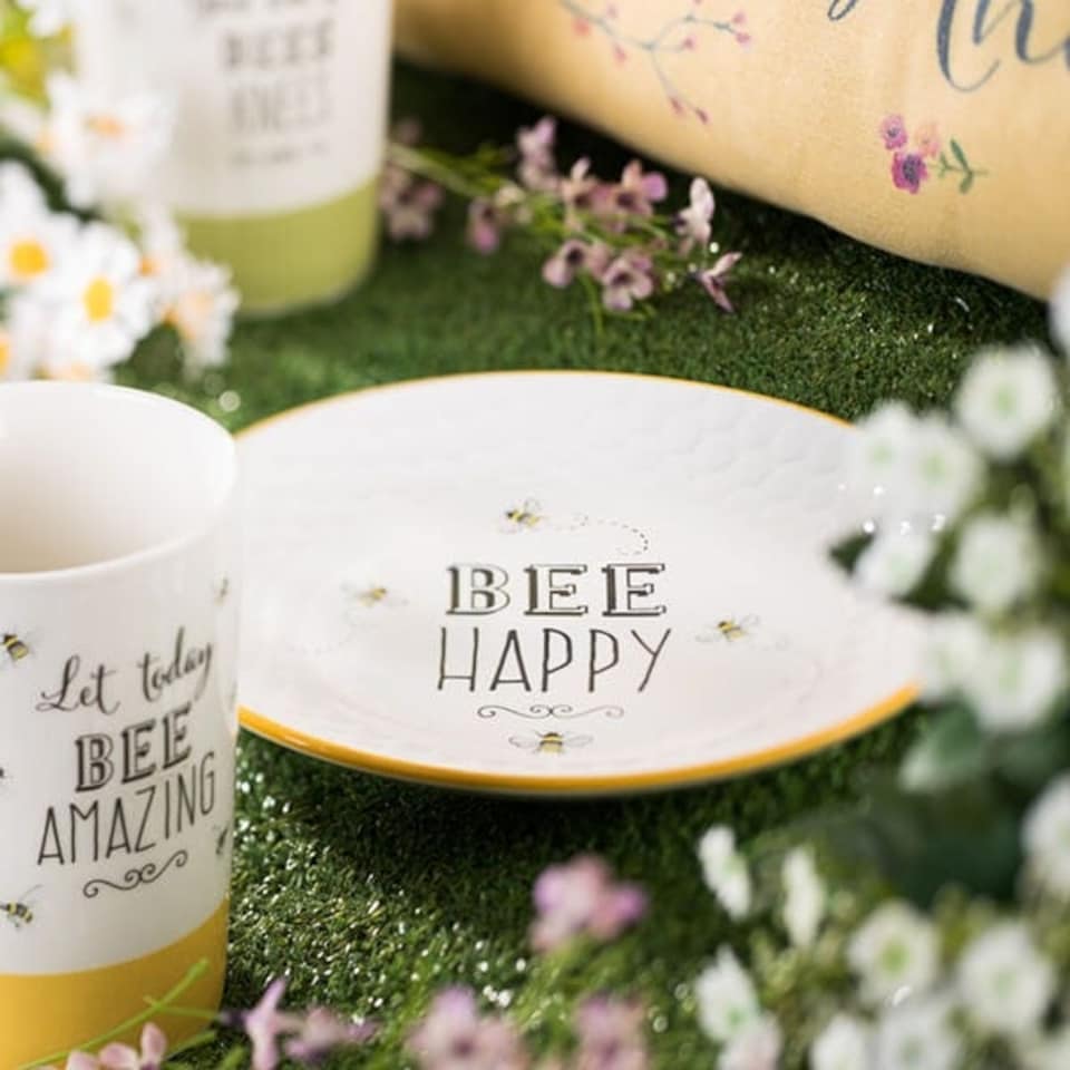 image 1 of English Tableware Company Bee Happy Side Plate