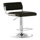 image 2 of Interiors by Premier Black Channel Design Seat Bar Stool, Adjustable Height Kitchen Bar Stool, Footrest Swivel Barseat